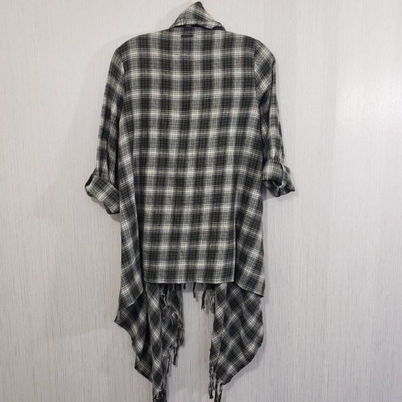 Billabong Live it up cardigan with tab sleeves and tassel fringe woman's size S - Picture 6 of 10